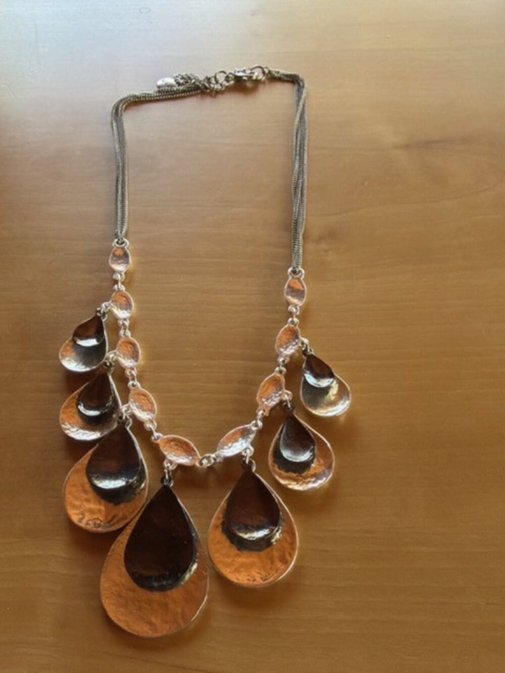 Reversible Silver and Pewter Necklace